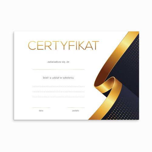 Dyplom Certyfikat A5 - projekt i druk