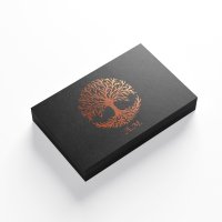 Wizytówki miedziane złocone - projekt i druk