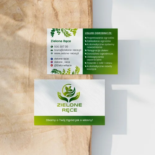 Wizytówki z folią soft touch - projekt i druk