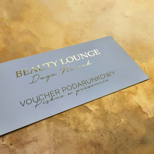 Voucher DL ze złoceniem – projekt i druk