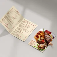 Karta menu A3 składana dla restauracji  foliowana